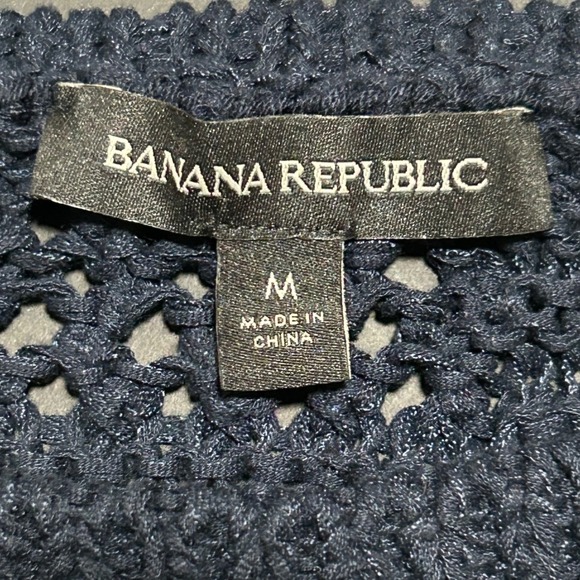 Banana Republic Open-Knit Stripe Sweater Women's Medium NWOT Never Worn‎ - Picture 4 of 8